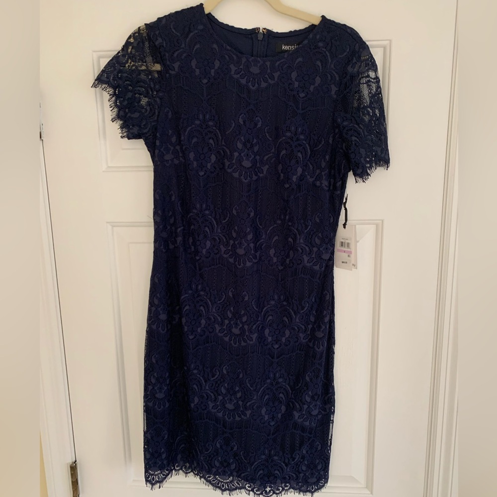 Kensie Navy Lace Dress NWT